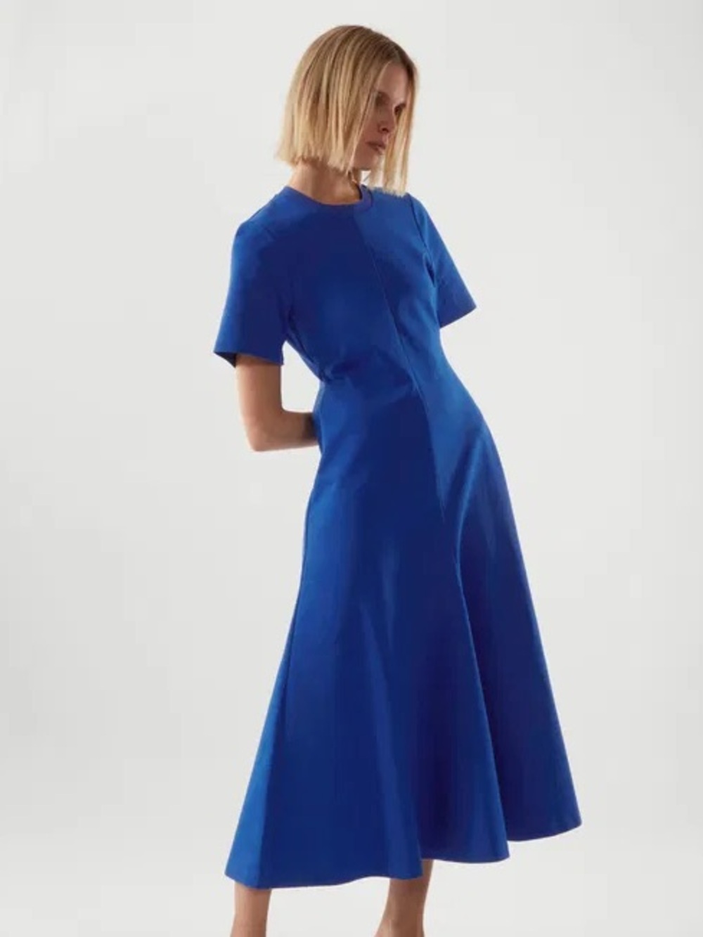 COS Cobalt Blue Maxi Jersey Dress